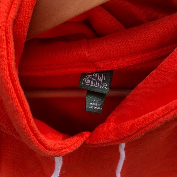 Neon Orange Cropped Sweatshirt - Picture 2 of 3